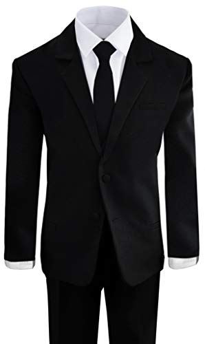 Black n Bianco Boys' Formal Black Suit Set, Size 10 Black n Bianco Boys' Formal Black Suit Set, Size 10